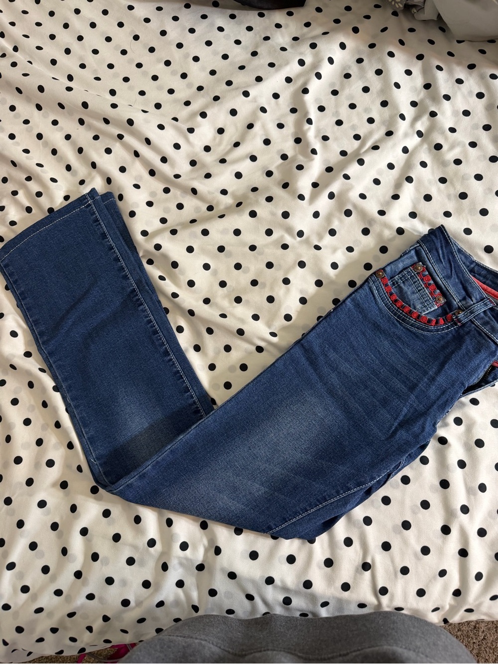 Women’s Flare Wide-Leg Jeans in Dark Blue Denim